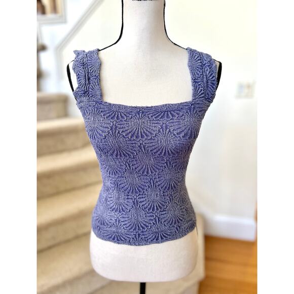 Bundle Free People Love Letter Camis Blue & Pink Stretch Floral Print - Picture 5 of 9